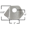 TRICK CHASSIS TAB,.085" STEEL, 3/8" HOLE, 1" FROM CENTER  4 pack