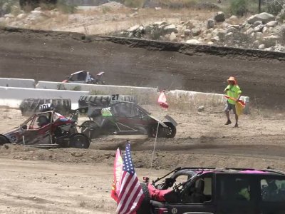 Kawasaki-Powered Super Crosskart ROLLOVER at Glen Helen!